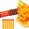 Nerf Minecraft Firebrand, Dart Blasting Axe, 6 Nerf Elite Foam Darts, Design Inspired by Minecraft Axe in The Game, Pull Down Priming, Minecraft Toys