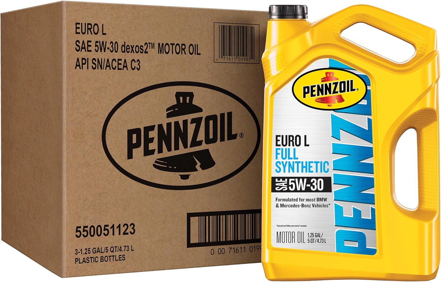 Pennzoil Platinum Euro AV Full Synthetic 5W-30 Motor Oil (1-Quart, Case of 6)