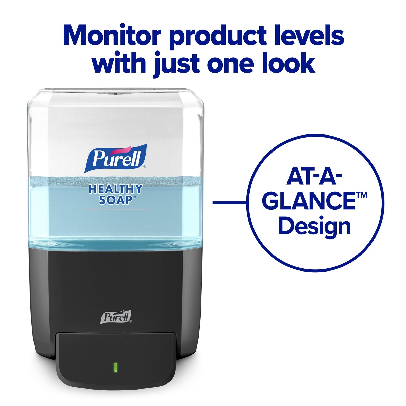 PURELL ES4 Manual Wall-Mounted Hand Soap Dispenser, Graphite, Compatible with 1200 mL PURELL Brand HEALTHY SOAP Refills (Pack of 1) - 5034-01 - Manufactured by GOJO, Inc.