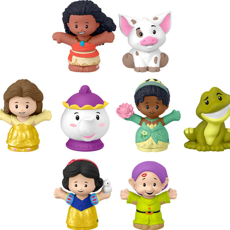 Fisher-Price Little People Toddler Toys Disney Princess Story Duos 8-Piece Figure Set for Pretend Play Kids Ages 18+ Months
