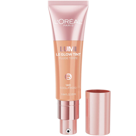 L'Oreal Paris Lumi Le Glow Skin Tint, Lightweight Water-Based Tinted Serum with Foundation-Like Coverage, Glow Illuminator, Warm 220, 0.85 Fl Oz