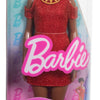 Barbie Fashionistas Doll #221 with Natural Black Hair Wearing Removable Red Dress & Accessories, 65th Anniversary Collectible Toy