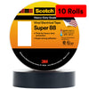 3M Scotch Vinyl Electrical Tape Super 88, 1-1/2 in x 36 yd (108 ft), Black, 1 Long Roll, Premium Grade, Rubber Resin Adhesive, PVC Backing, All-Season Heavy Duty Electric Tape