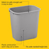 Rubbermaid Commercial Products Resin Wastebasket/Trash Can, 7-Gallon/28-Quart, Gray, Plastic, for Bedroom/Bathroom/Office, Fits Under Desk/Sink/Cabinet