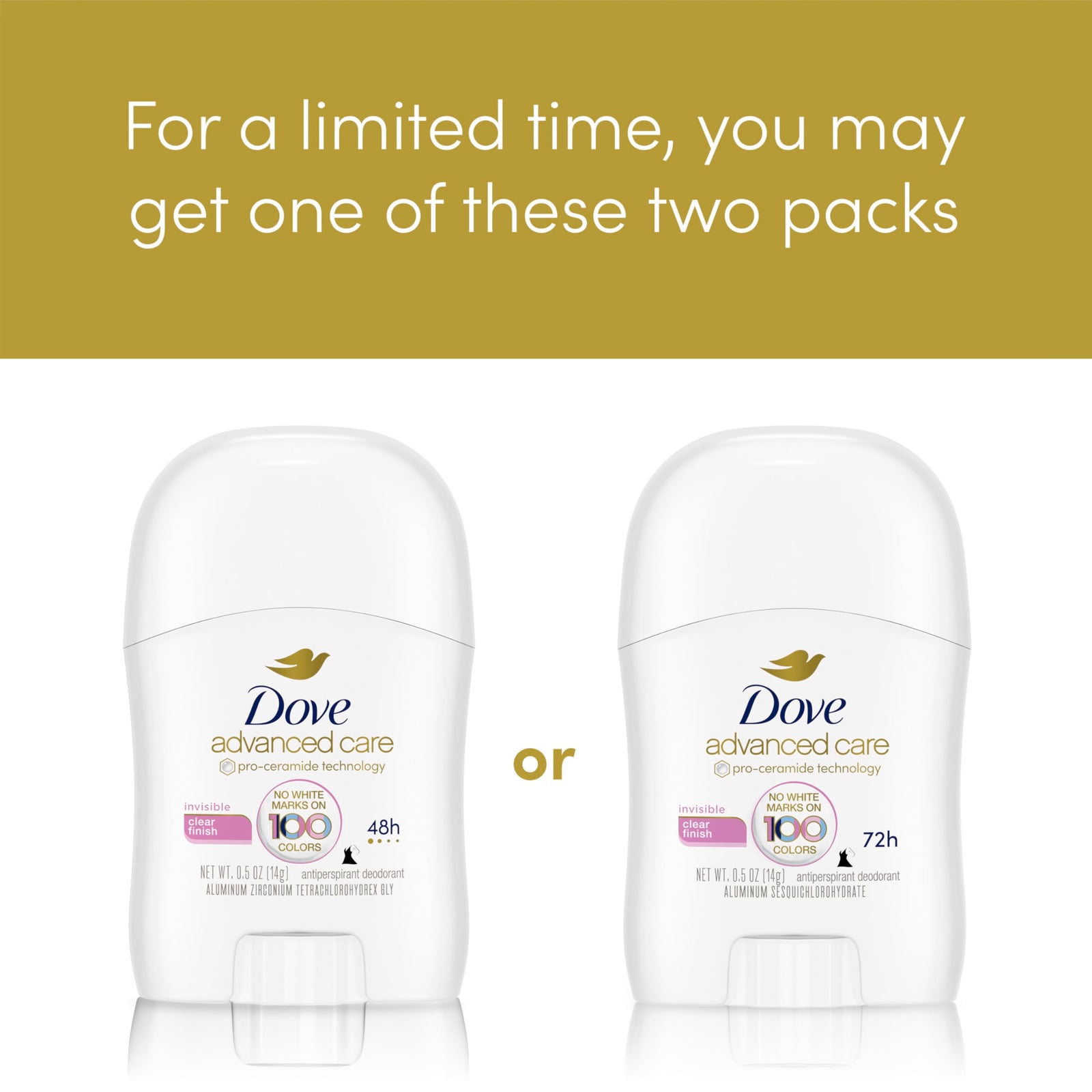 Dove Advanced Care Antiperspirant Deodorant Stick Sheer Cool for Soft, Resilient Skin, with 72-Hour Sweat & Odor Protection, 2.6 oz