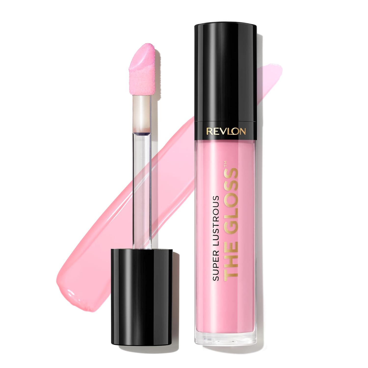 Revlon Super Lustrous Lip Gloss, Non-Sticky, Hydrating, High Shine Finish, 200 Crystal Clear, 0.13 oz