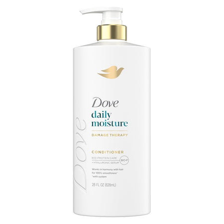 Dove Conditioner Daily Moisture for Dry Hair with Bio-Protein Care Technology and Hyaluronic Serum 28 Fl Oz