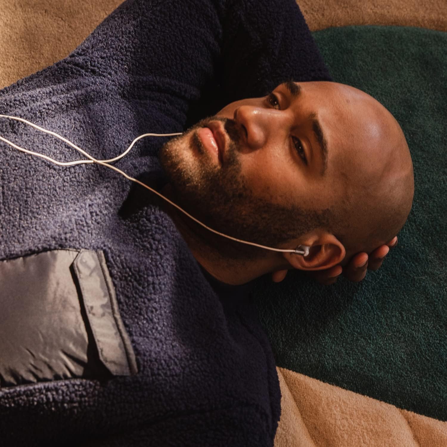 Panasonic ErgoFit Wired Earbuds, 3.5mm Jack In-Ear Headphones Wired with Dynamic Crystal-Clear Sound and Soft Ergonomic Custom-Fit Earpieces (S/M/L), for Phones and Laptops - RP-HJE120-N (Rose Gold)