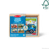 Melissa & Doug 4‑in‑1 Wooden Construction Vehicles Jigsaw Puzzle Set, 48 Pieces with Storage Box, Toddler Puzzle Toy for Kids Ages 3+ - FSC Certified