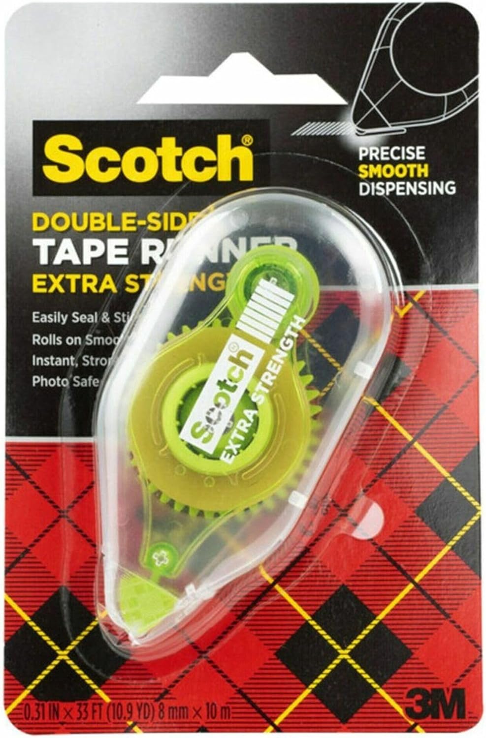 Scotch Adhesive Dot Roller Value Pack, .31 in x 49 ft, Great for Home Office, Scrapbooking, and Art Projects, 4-Pack
