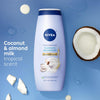 NIVEA Pampering Cocoa and Shea Butter Body Wash with Nourishing Serum, Moisturizing Body Wash for Women, Enriched with Provitamin B5 and Vitamin E, 20 Fl Oz Bottle