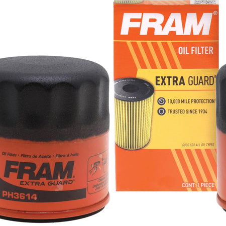 FRAM Ultra Synthetic Automotive Replacement Oil Filter, Designed for Synthetic Oil Changes Lasting up to 20k Miles, XG3614 with SureGrip (Pack of 2)