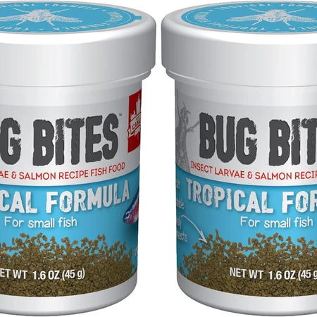 Fluval Bug Bites Tropical Fish Food | Small Granules | For Small-Medium Fish | 1.6 oz | Pack of 2