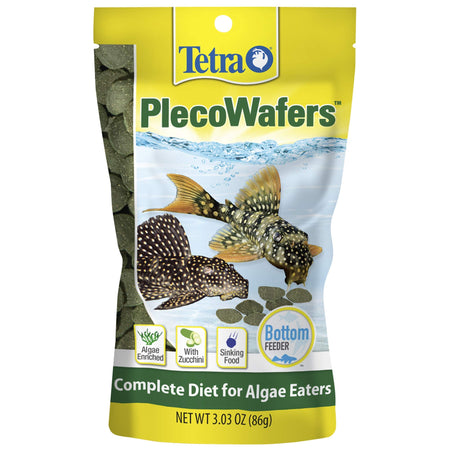Tetra PRO PlecoWafers 5.29 Ounces, Nutritionally Balanced Vegetarian Fish Food for Bottom Feeders, Concentrated Algae Center