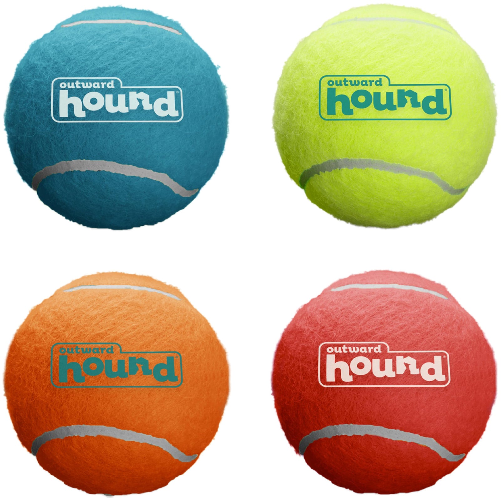 Outward Hound Squeaker Ballz 4-Pack Tennis Ball Dog Toys with Squeaker, Interactive Fetch Play for Pets Under 25 lbs, Training Balls for Indoor & Outdoor Exercise, Small, 2-inch