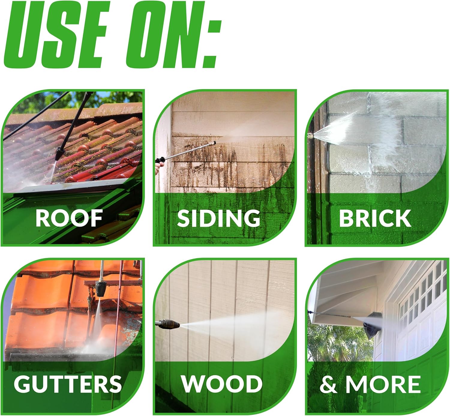 Oxy Solve House and Siding Pressure Washer Cleaner - Removes Stains from Mold & Mildew on Vinyl, Aluminum, Wood, Brick, Stucco - Concentrate 1 Gal.