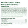 Greenies Feline Adult Dental Cat Treats, Oven Roasted Chicken Flavor, 9.75 oz. Tub