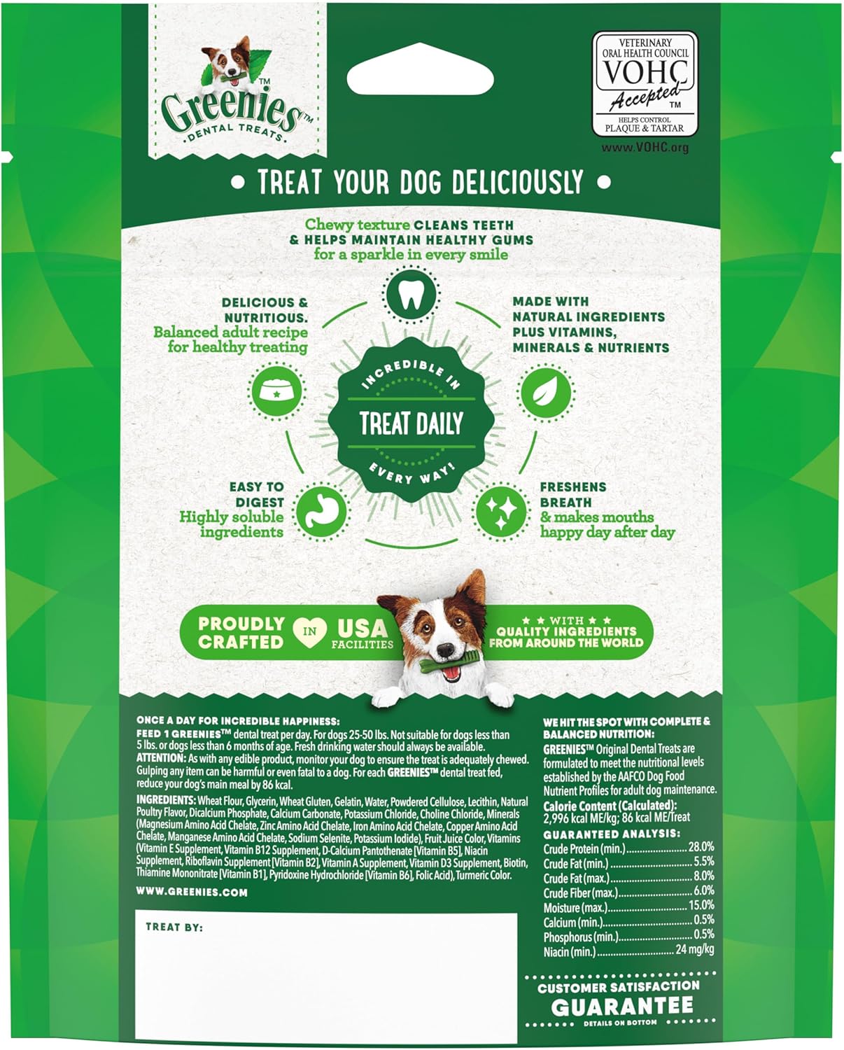 Greenies Veterinarian-Recommended Adult Natural Dental Dog Treats Regular Size, Original Flavor, 3 oz. Pack, 3 Count