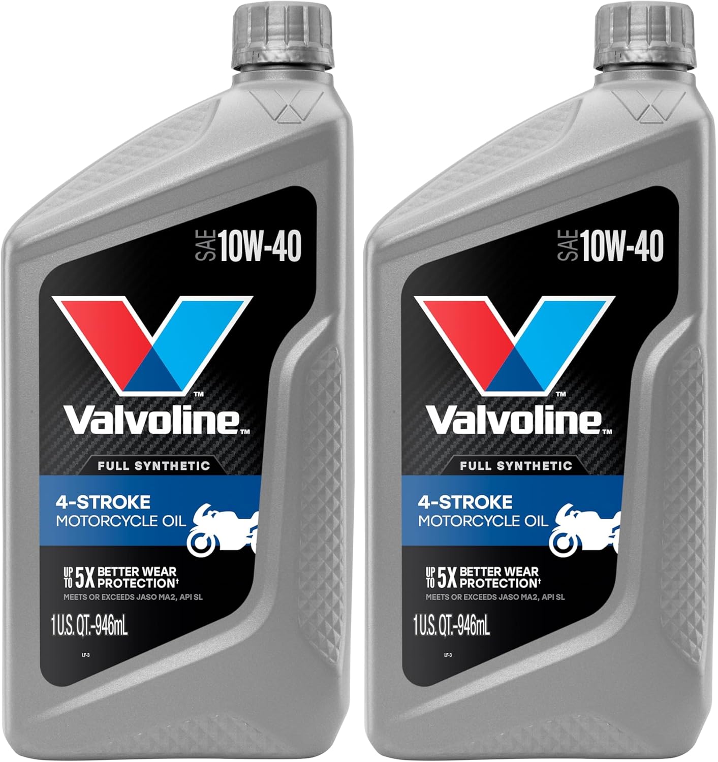 Valvoline 4-Stroke Motorcycle Full Synthetic SAE 10W-40 Motor Oil 1 QT (Pack of 3)