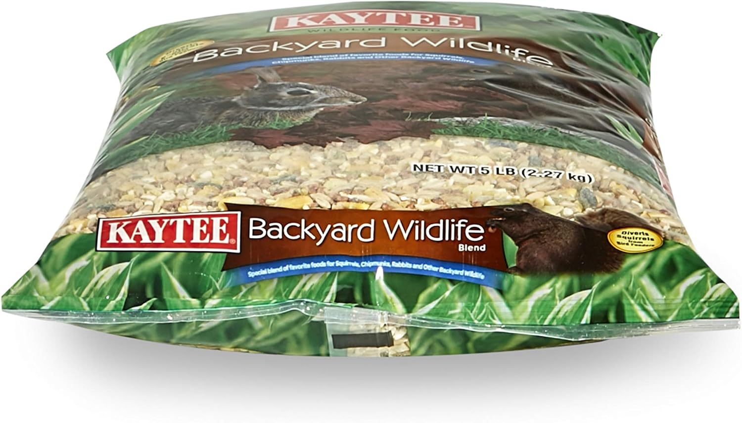 Kaytee Wildlife Food, for Squirrels Chipmunks Rabbits, 5 Pound | Pack of 2