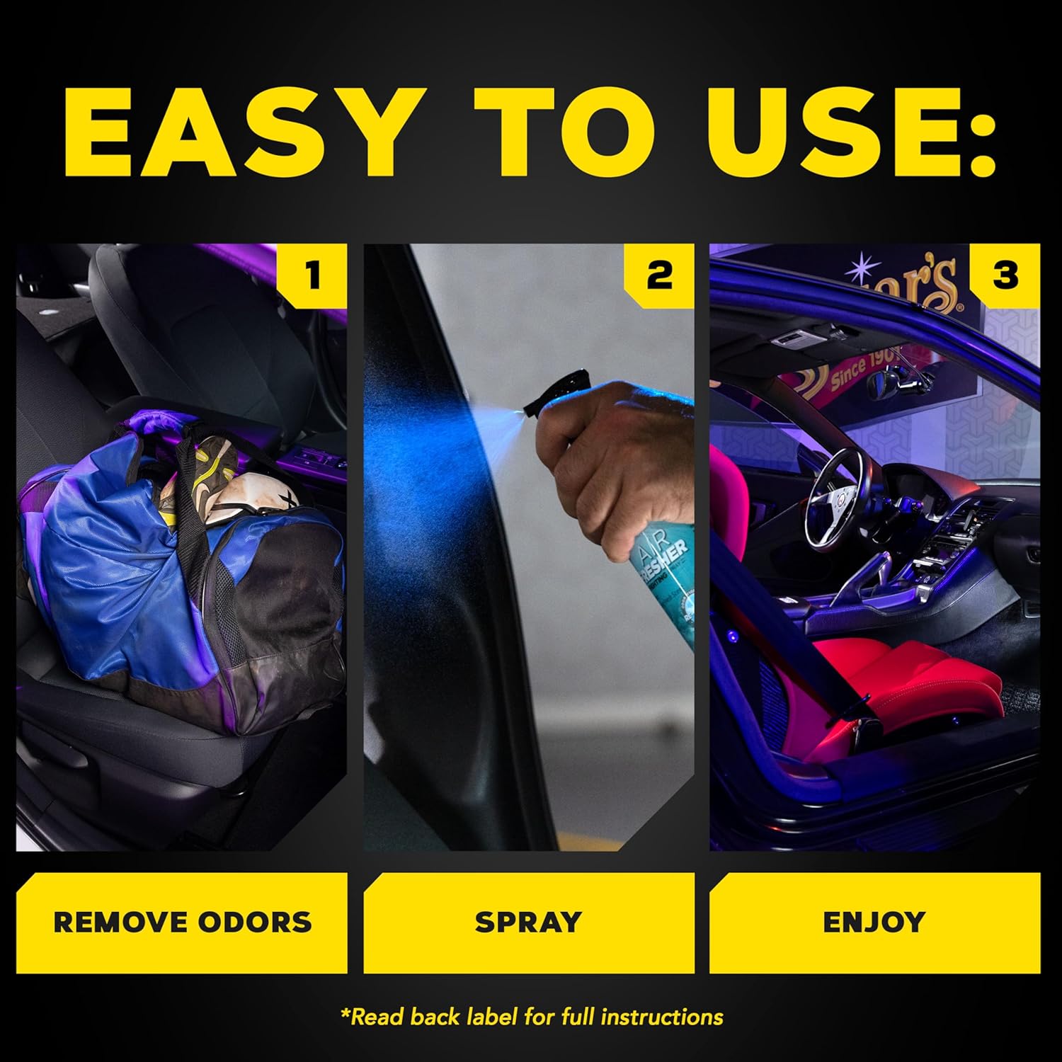 Meguiar's Air Re-Fresher Odor Fighting Spray, New Car Scent,Convenient Air Freshener that Instantly Fights Odors and Leaves Behind a Long-Lasting New Car Scent, 8 Oz Trigger Spray