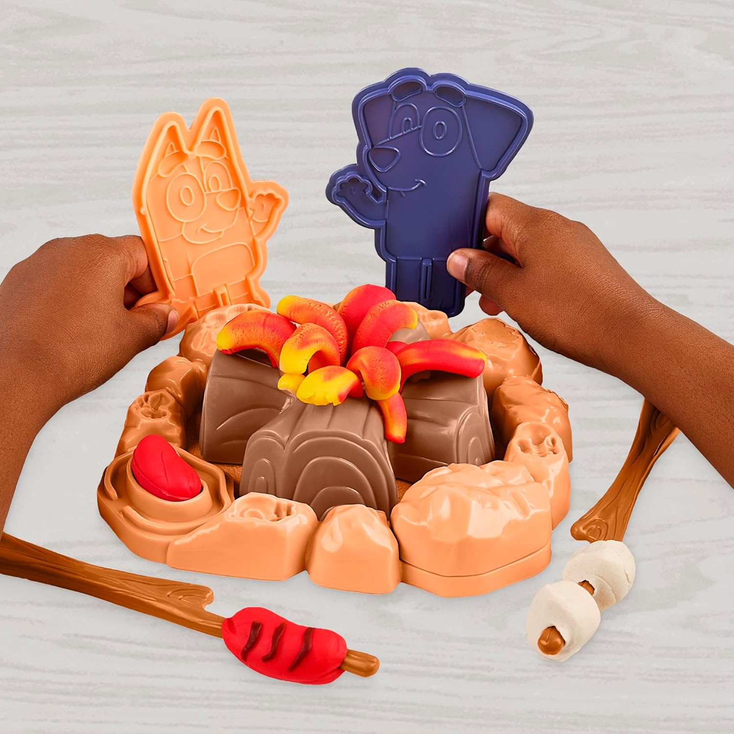 Play-Doh Bluey Goes Camping Playset with Campfire Themed Tools, Kids Arts and Crafts Toys for Girls and Boys 3 Years & Up (Amazon Exclusive)