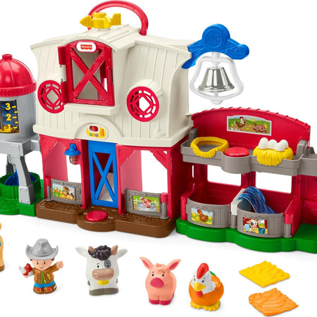 Fisher-Price Little People Toddler Learning Toy Caring for Animals Farm Playset with Smart Stages for Pretend Play Kids Ages 1+ years (Amazon Exclusive)