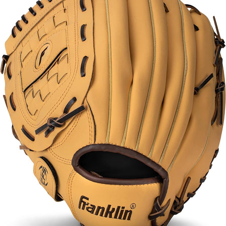 Franklin Sports Field Master Baseball + Softball Glove - Field Master Adult + Youth Baseball + Softball Mitt - Men's + Women's Gloves - Right Hand Throw