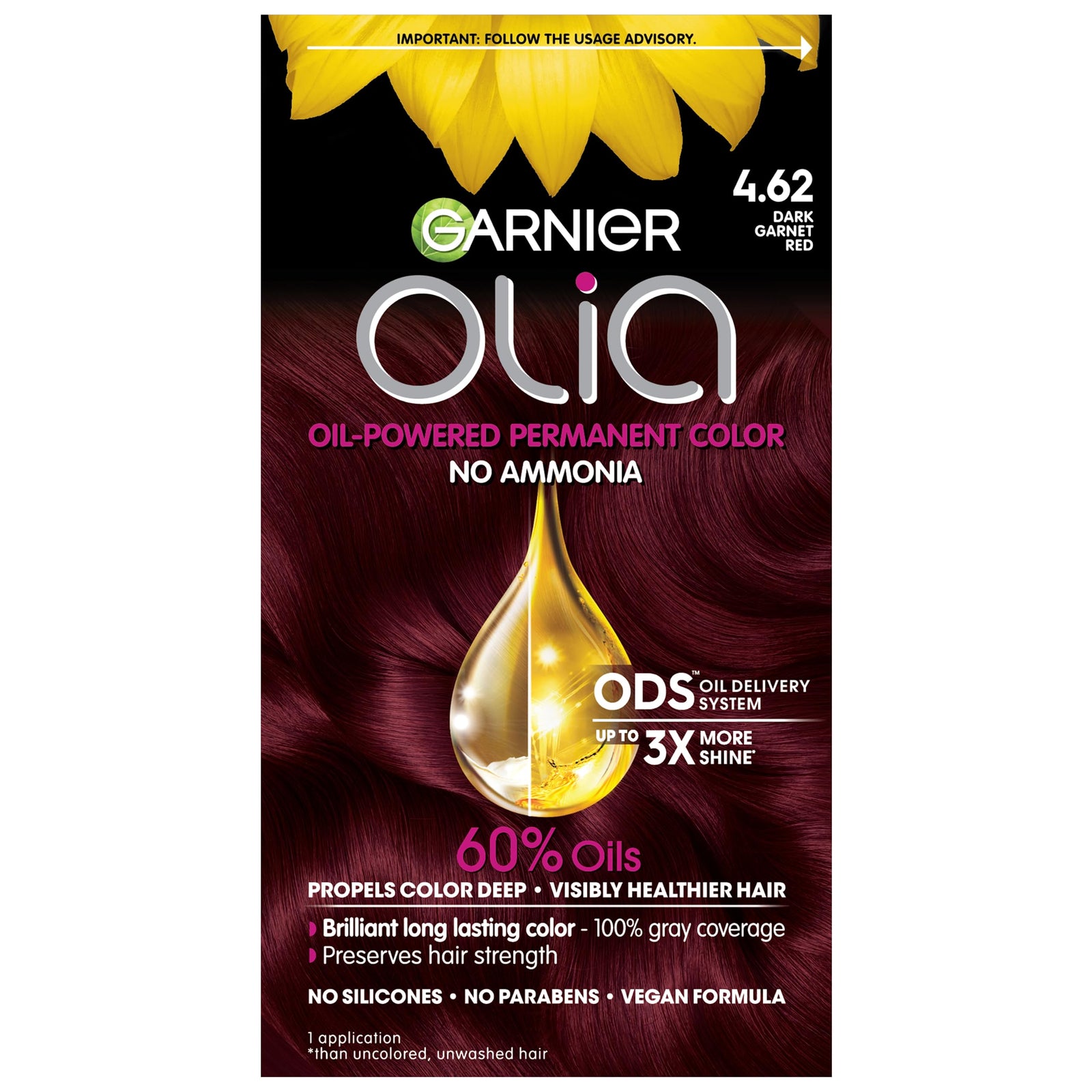 Garnier Hair Color Olia Ammonia-Free Brilliant Color Oil-Rich Permanent Hair Dye, 9 1/2.1 Lightest Ash Blonde, 1 Count (Packaging May Vary)