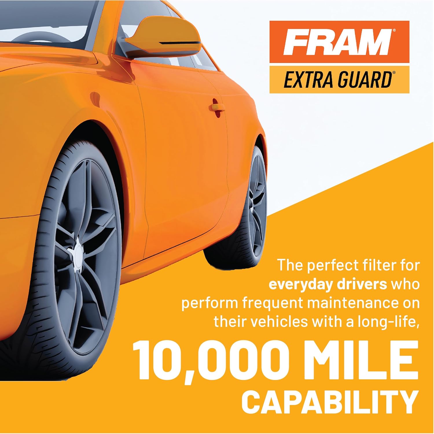 FRAM Extra Guard CH9972 10K Mile Change Automotive Replacement Interval Spin-On Engine Oil Filter for Select Vehicle Model Years, Vehicle Engine Protection Oil Filter for Everyday Drivers