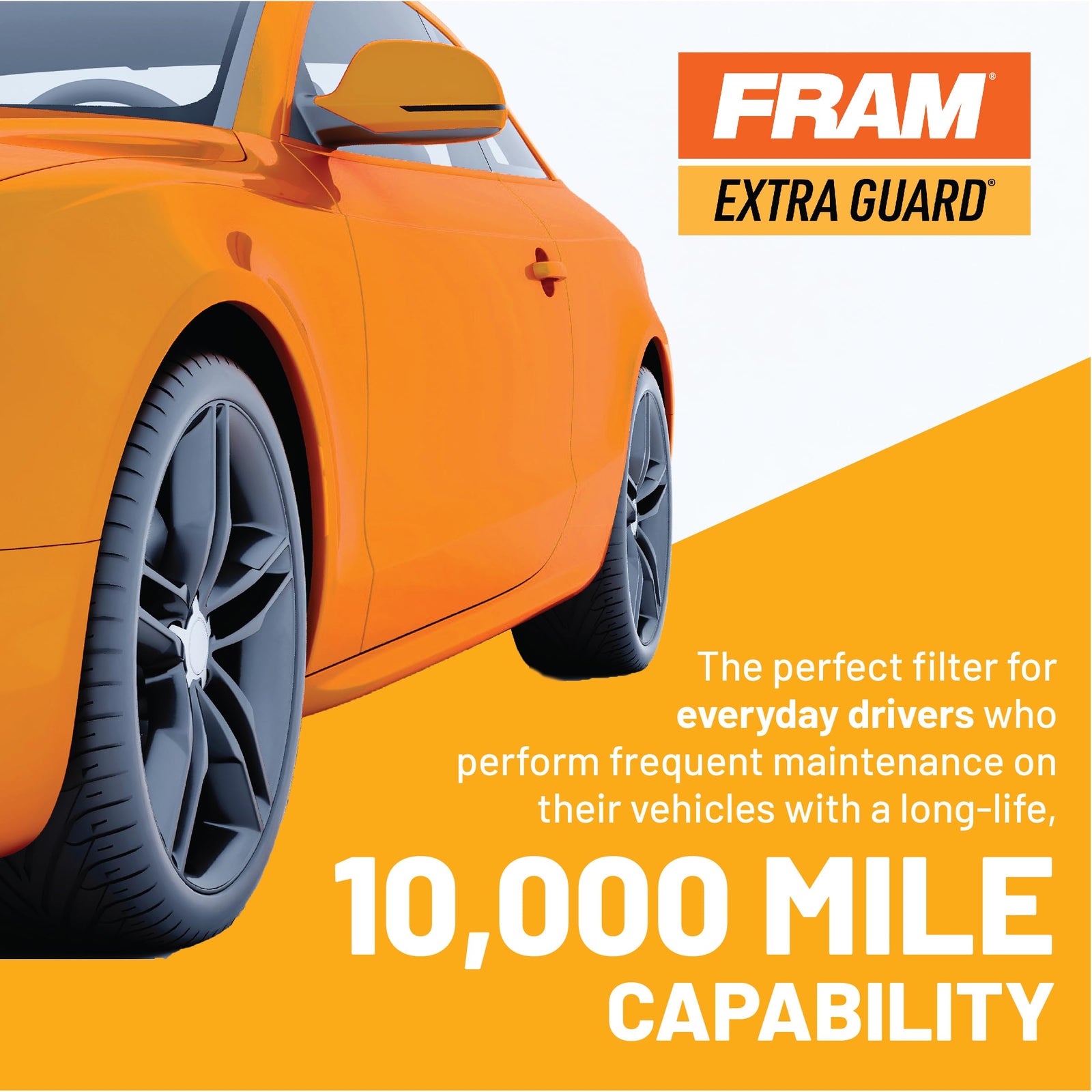 FRAM EG+ PH6607P, 10K Mile Change Automotive Replacement Interval Spin-On Engine Oil Filter for Select Vehicle Models