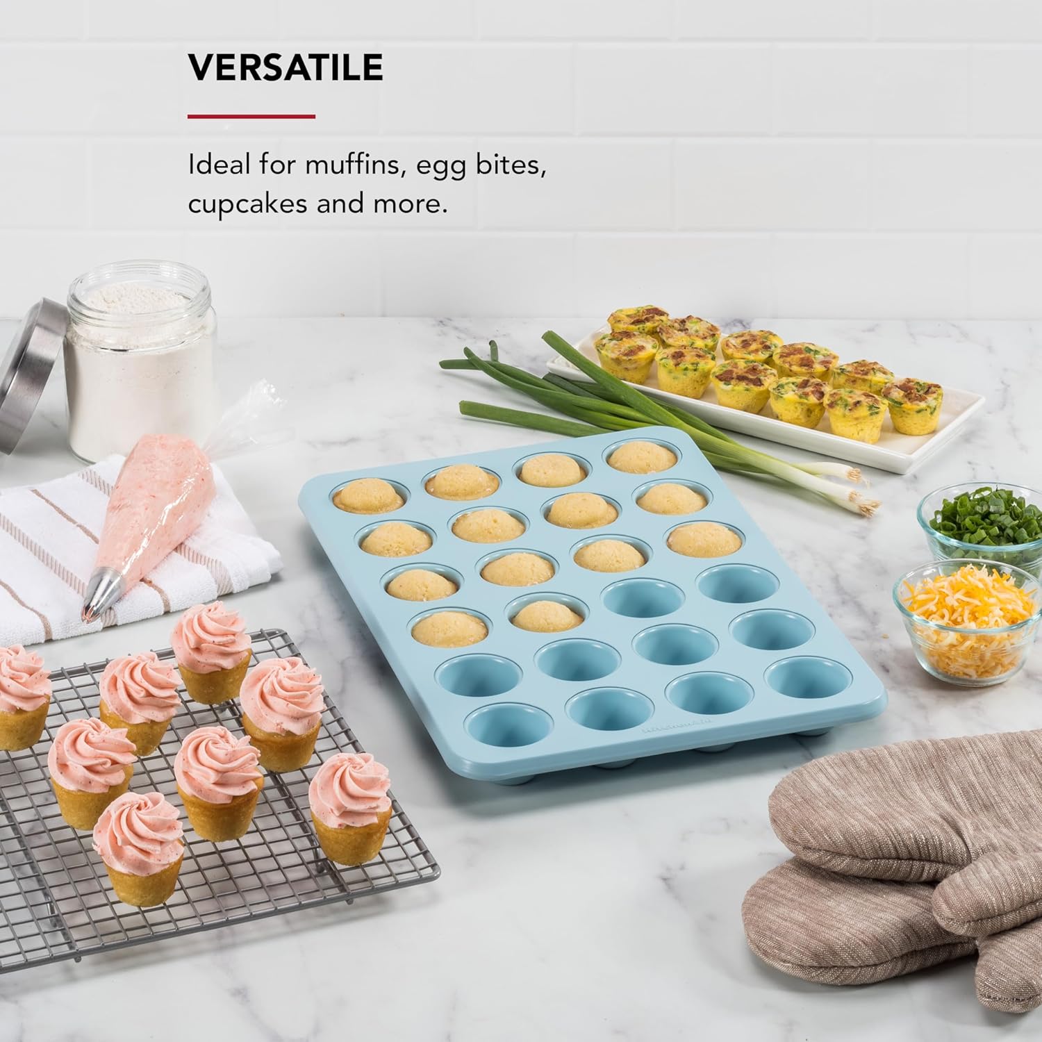 KitchenAid Non-stick Muffin Pan, 12 Cup, Evergreen