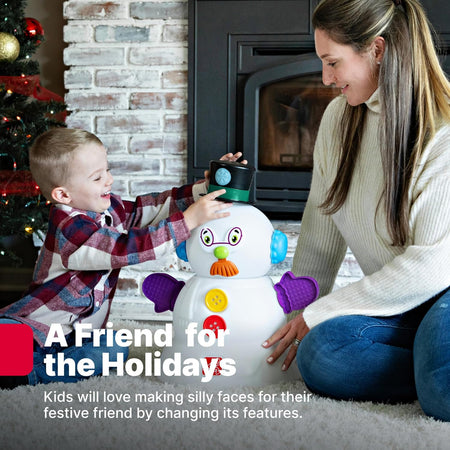 Step2 My First Snowman, Kids Holiday Decorative Christmas Toy, 15-Piece Accessory Kit, Lights and Sounds, Toddlers 18-Months+