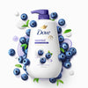 Dove Body Wash Unwind Blueberry & Moon Milk For 24hr Lotion-Soft Skin Moisturizing Skin Cleanser with No Sulfates No Parabens 30.6 oz