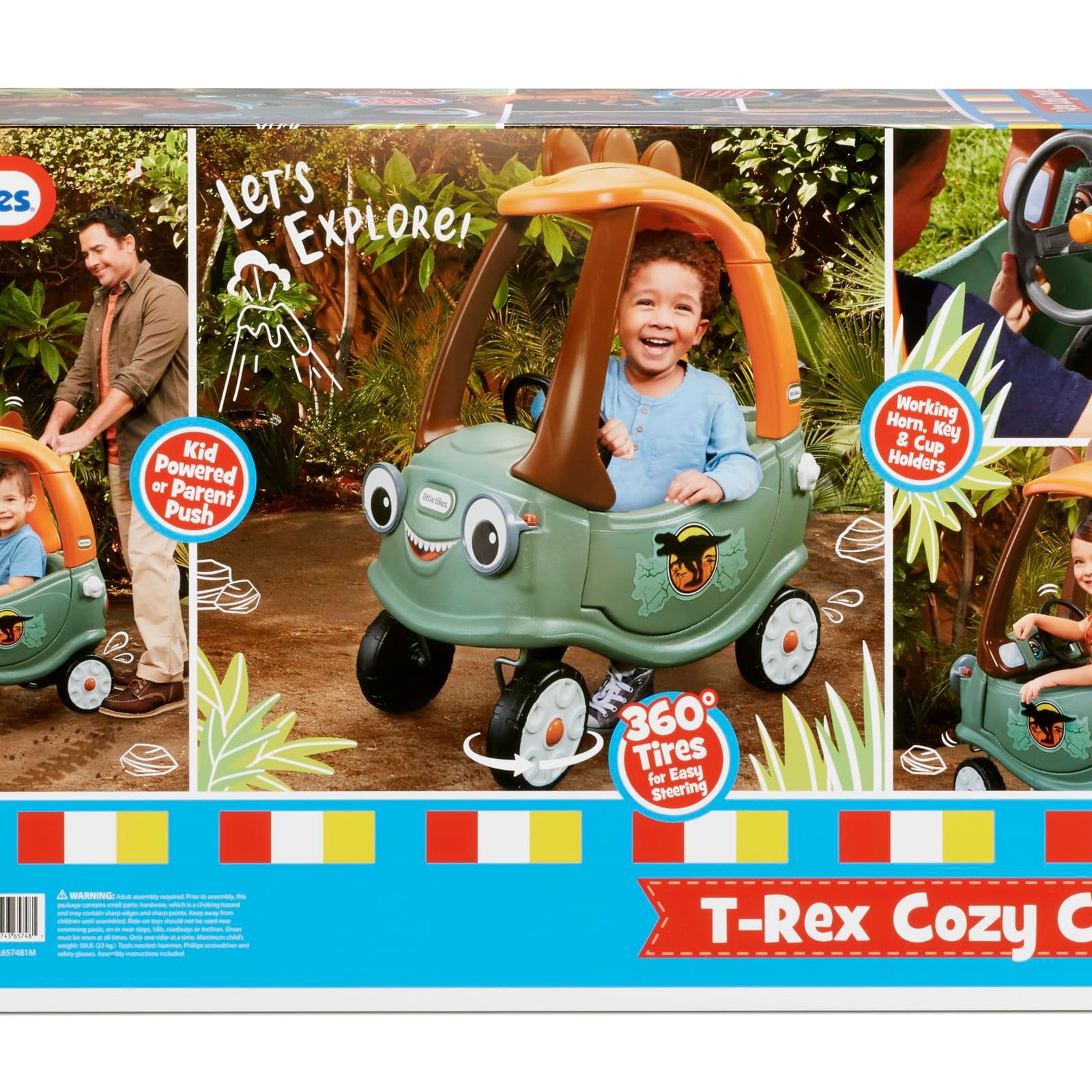 Little Tikes Cozy Coupe Dinosaur – Amazon Exclusive Large, Green