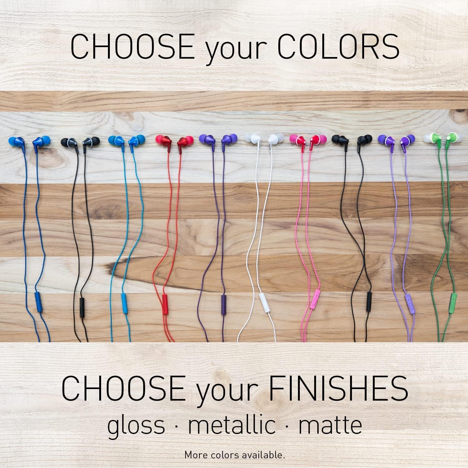 Panasonic ErgoFit Wired Earbuds, 3.5mm Jack In-Ear Headphones Wired with Dynamic Crystal-Clear Sound and Soft Ergonomic Custom-Fit Earpieces (S/M/L), for Phones and Laptops - RP-HJE120-N (Rose Gold)