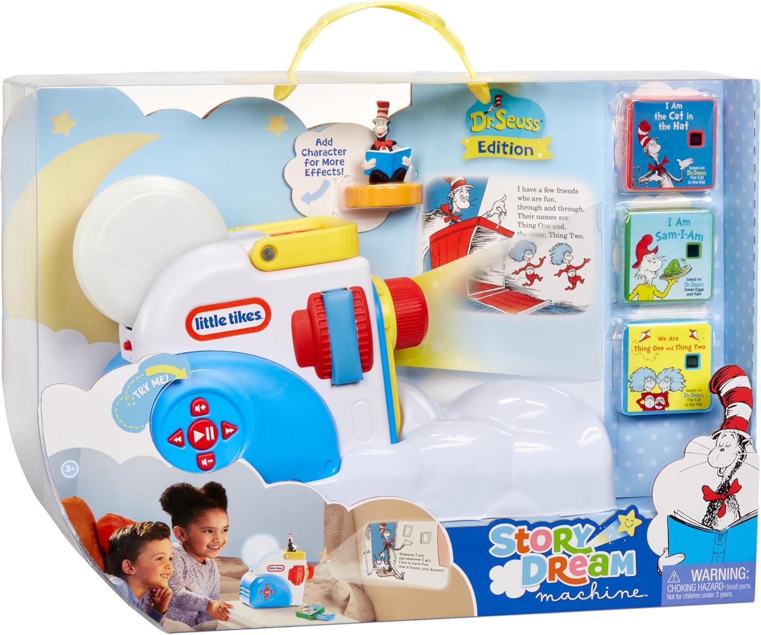Little Tikes Story Dream Machine Dr. Seuss Starter Pack, Storytime, Books, Audio Play Character, Gift and Toy for Toddlers and Kids Girls Boys Ages 3+ Years