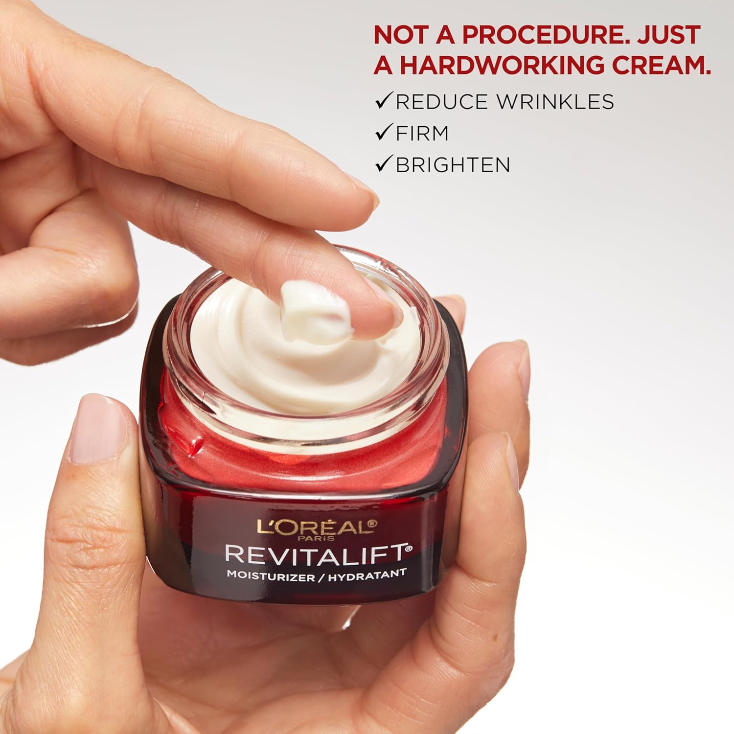 L'Oreal Paris Revitalift Triple Power Anti-Aging Face Moisturizer, Fragrance Free, Pro Retinol, Hyaluronic Acid & Vitamin C to Reduce Wrinkles, Firm & Brighten Skin, 2.55 Oz