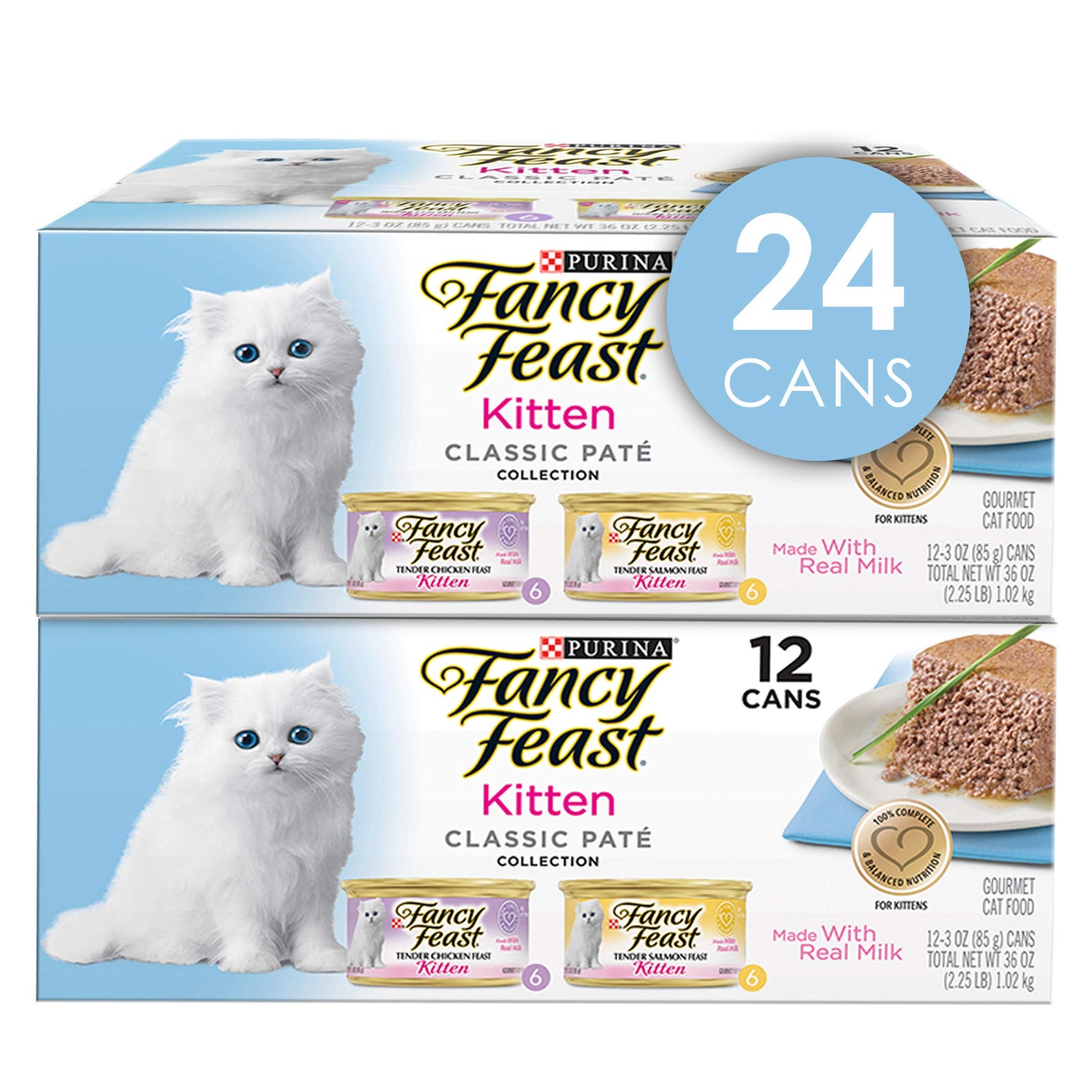 Purina Fancy Feast Gravy Lovers Poultry and Beef Grilled Gourmet Wet Cat Food Variety Pack - (Pack of 24) 3 oz. Cans