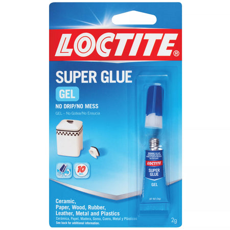 Loctite Super Glue Gel, Clear, 0.07 fl oz Tube, 1 Pack - Superglue for Plastic, Wood, Metal, Crafts & Repair, Cyanoacrylate Adhesive Instant Glue, Quick Dry