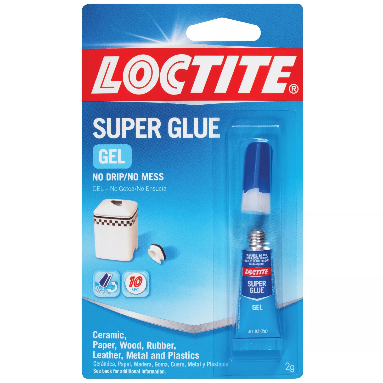 Loctite Super Glue Gel, Clear, 0.07 fl oz Tube, 1 Pack - Superglue for Plastic, Wood, Metal, Crafts & Repair, Cyanoacrylate Adhesive Instant Glue, Quick Dry