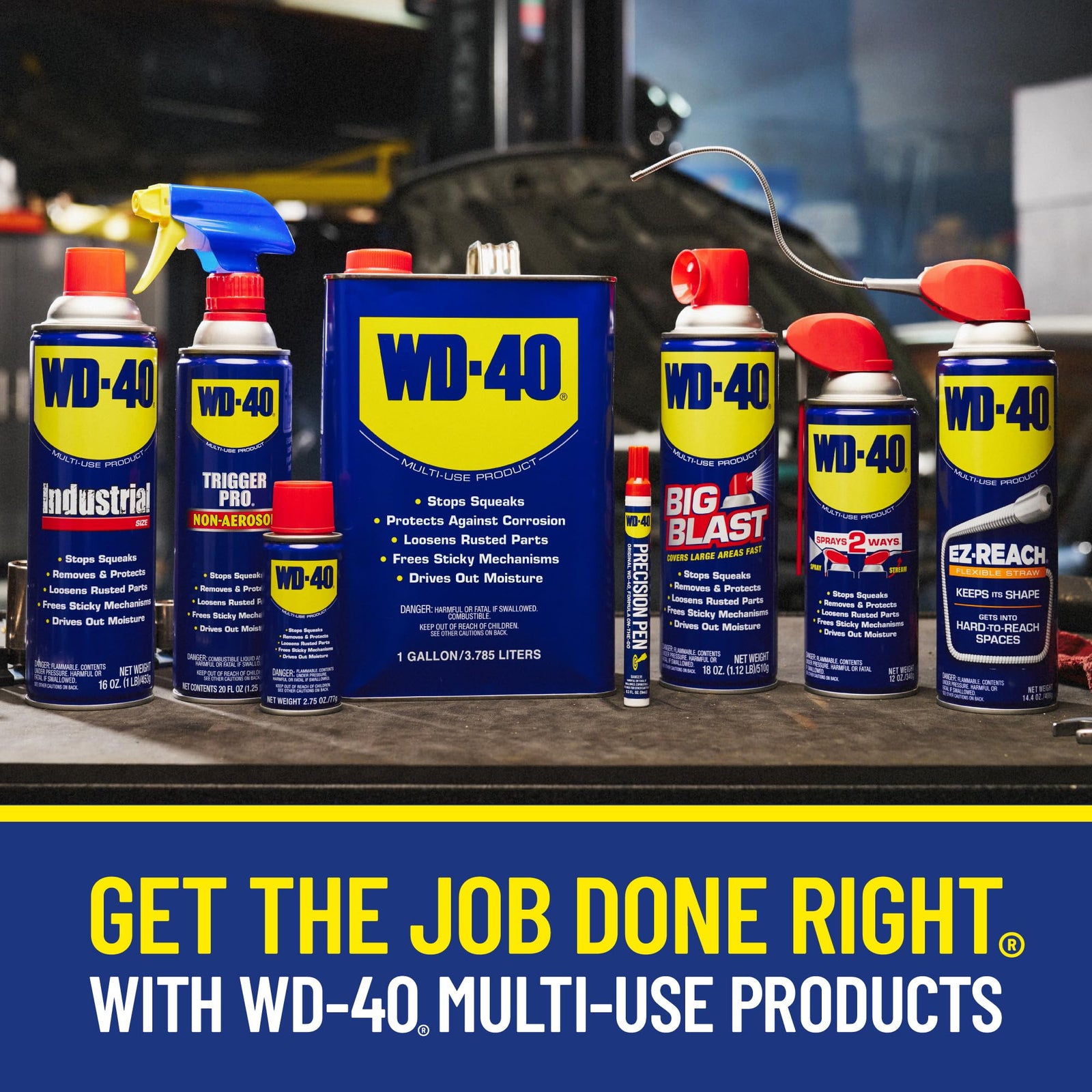 WD-40 Original Formula, Multi-Use Product with Smart Straw Sprays 2 Ways, 14.4 OZ [2-Pack]