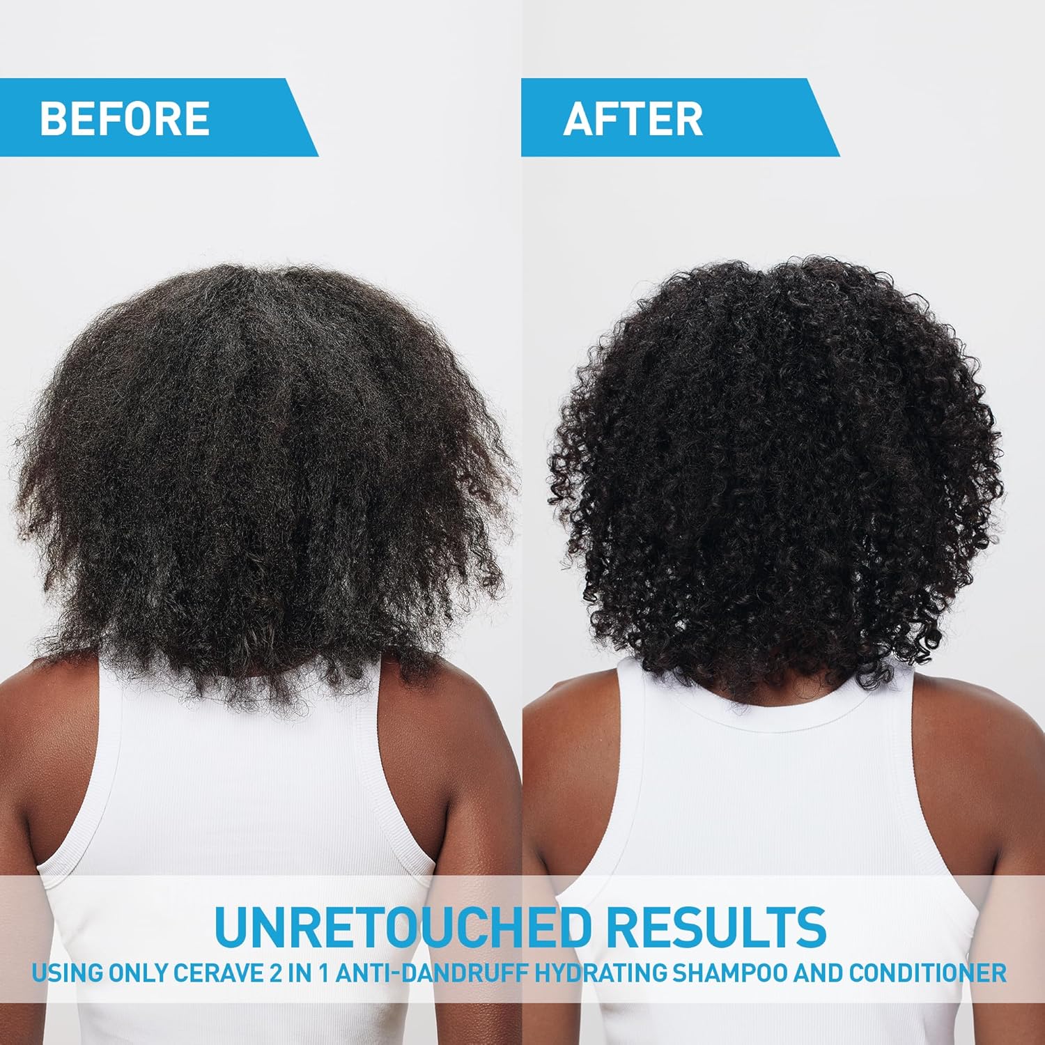 CeraVe 2 In 1 Hydrating Anti Dandruff Shampoo And Conditioner Twin Pack, 1% Pyrithione Zinc Dandruff Treatment Helps Eliminate Dandruff, Color Safe & Sulfate Free, 12 Fl Oz Each (Set of 2)