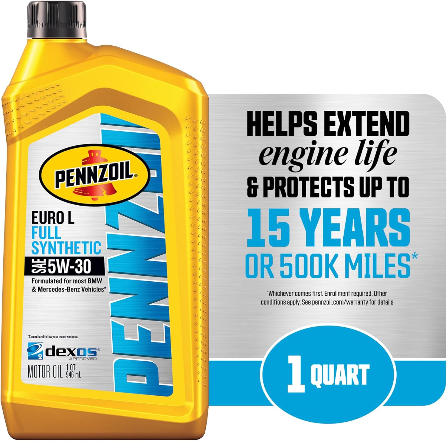 Pennzoil Platinum Euro AV Full Synthetic 5W-30 Motor Oil (1-Quart, Case of 6)
