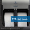 Georgia-Pacific Compact 2-Roll Side-by-Side Coreless High-Capacity Toilet Paper Dispenser by GP PRO (Georgia-Pacific), Stainless, 56798, 10.120" W x 6.750" D x 7.120" H, Stainless Steel