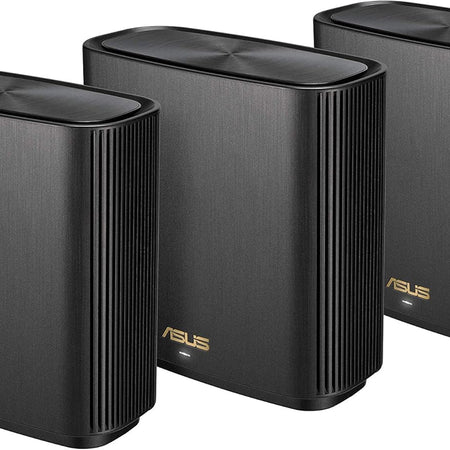 ASUS ZenWiFi AX6600 Tri-Band Mesh WiFi 6 System (XT8 3PK) - Whole Home Coverage up to 7500 sq.ft & 8+ rooms, AiMesh, Included Lifetime Internet Security, Easy Setup, 3 SSID, Parental Control, Charcoal