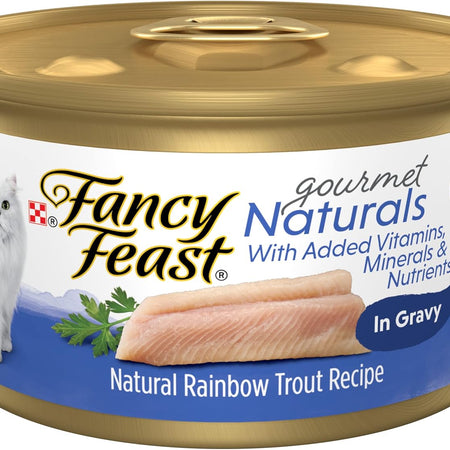 Purina Fancy Feast Kitten Tender Ocean Whitefish Feast and Tender Turkey Feast Wet Kitten Food Variety Pack - (2 Packs of 12) 3 oz. Cans