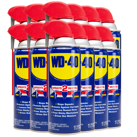 WD-40 Original Formula, Multi-Use Product with Smart Straw Sprays 2 Ways,12 OZ, 3-Pack, 12 OZ, [8-Pack]