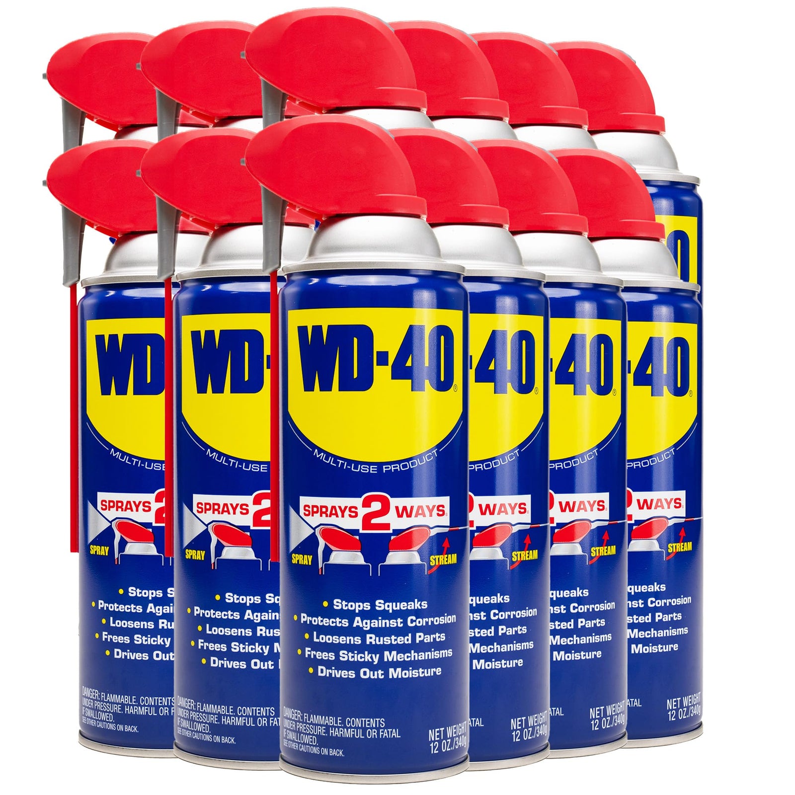 WD-40 Original Formula, Multi-Use Product with Smart Straw Sprays 2 Ways,12 OZ, 3-Pack, 12 OZ, [8-Pack]