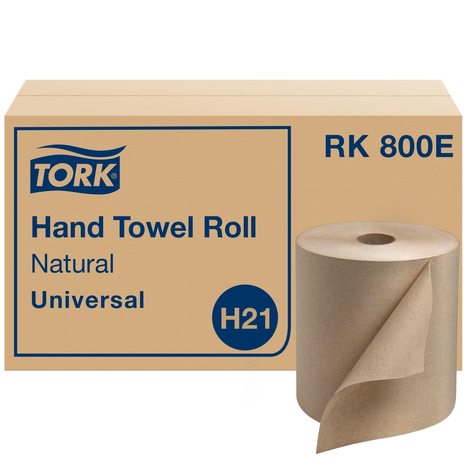 Tork Hand Towel Roll, Natural, Universal, H80, Extra Large, 100% Recycled, 1-Ply, 6 Rolls x 1000 ft, 8031000